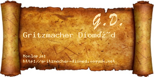 Gritzmacher Dioméd névjegykártya